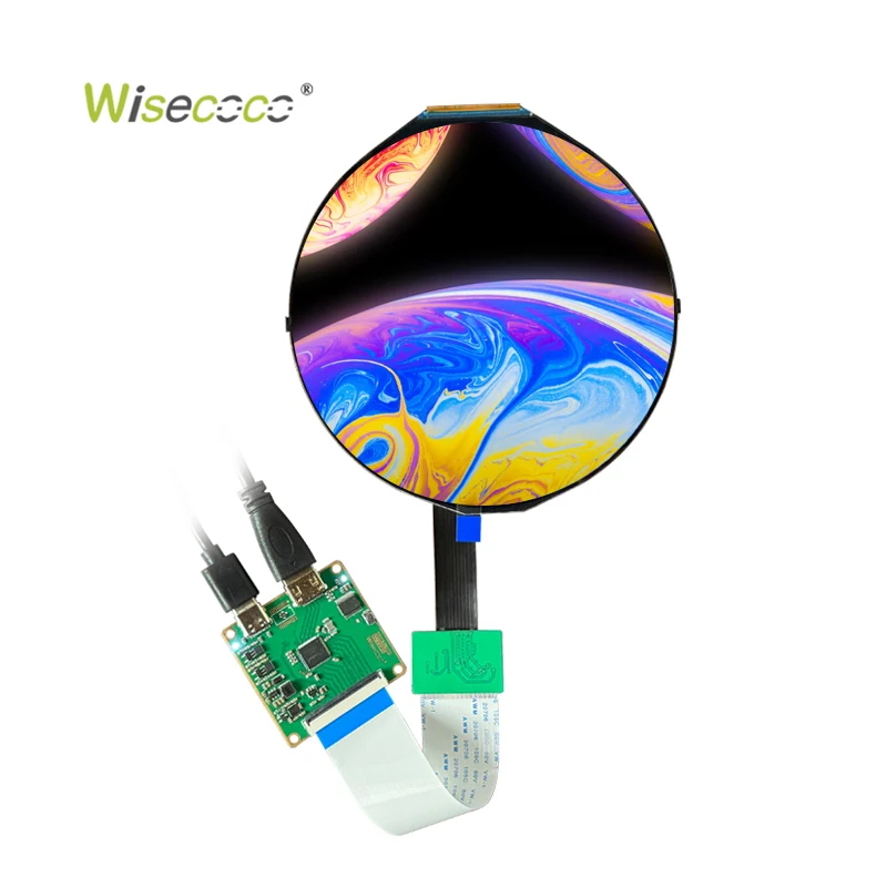 Factory 5-inch Circular Panel Screen Brightness Adjustable 1080 * 1080 Resolution HD TFT LCD Display Module