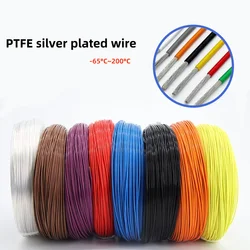 5M/10M PTFE Silver Plated Wire 26AWG ~ 10AWG High Purity OFC Electronic HiFi Audio Speaker Headphone DIY Signal Copper Cable