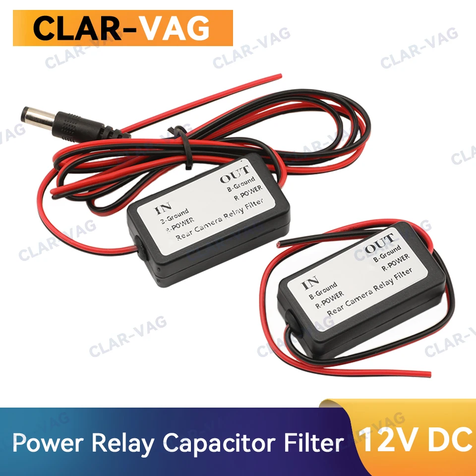 12V DC Power Filter Reverse Rectifier Ballast for Backup Auto Car Camera Filter for Germany/American Car Series