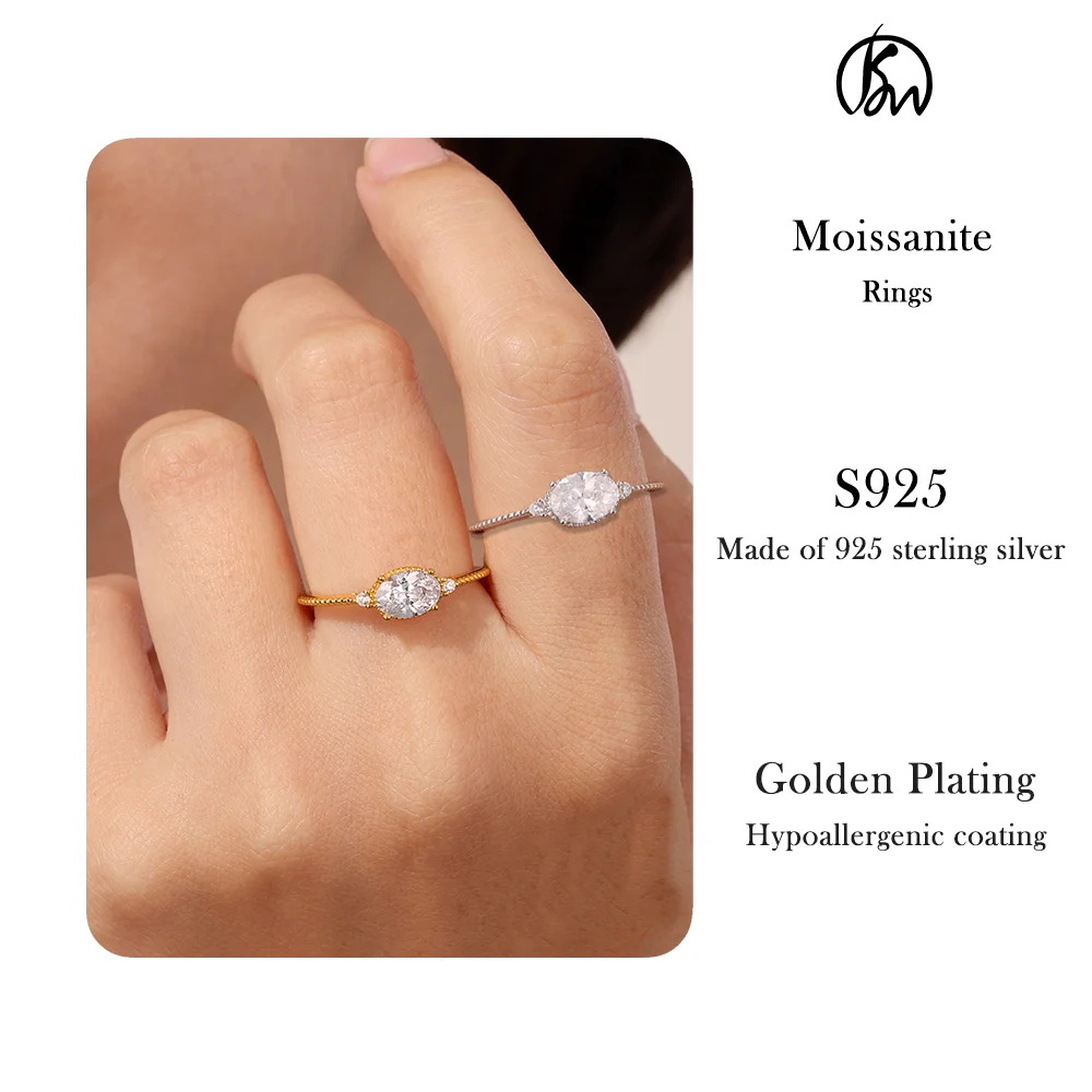 

D Color Moissanite Ring For Women Diamond moissanite Ringss925Silver Engagement Wedding BandsFinejewelry