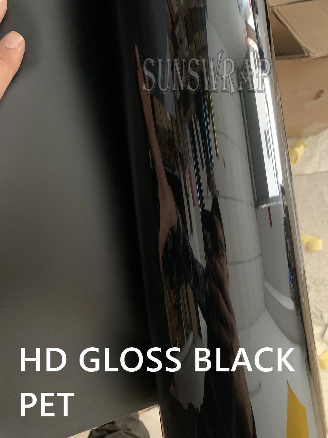 

Высококачественная глянцевая черная глянцевая пленка HD с подкладкой из ПЭТ, суперглянцевая Черная Виниловая пленка для автомобиля с безвоздушным покрытием 1,52x18 м 5x59 футов