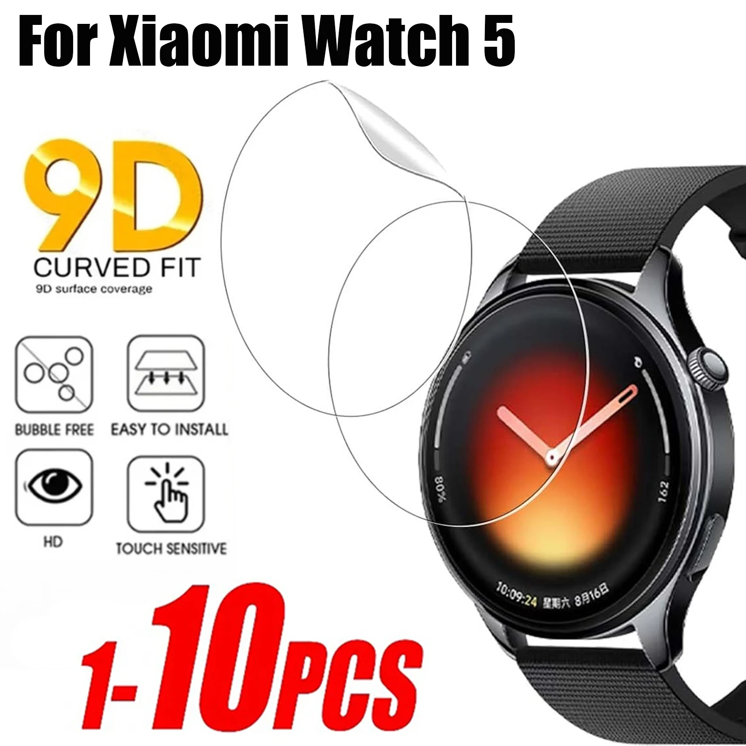 

Гидрогелевые пленки из ТПУ для Xiaomi Watch 5, защитная пленка, прозрачная защитная пленка для экрана смарт-часов, аксессуары для Xiaomi WATCH5