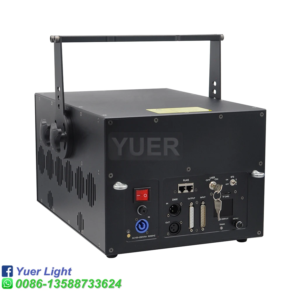 Nieuwe High Power 30W 40Kpps Rgb Laserlicht Scanning Animatie Laserlicht Led Party Patronen Laser Projector Flight Case Pakket