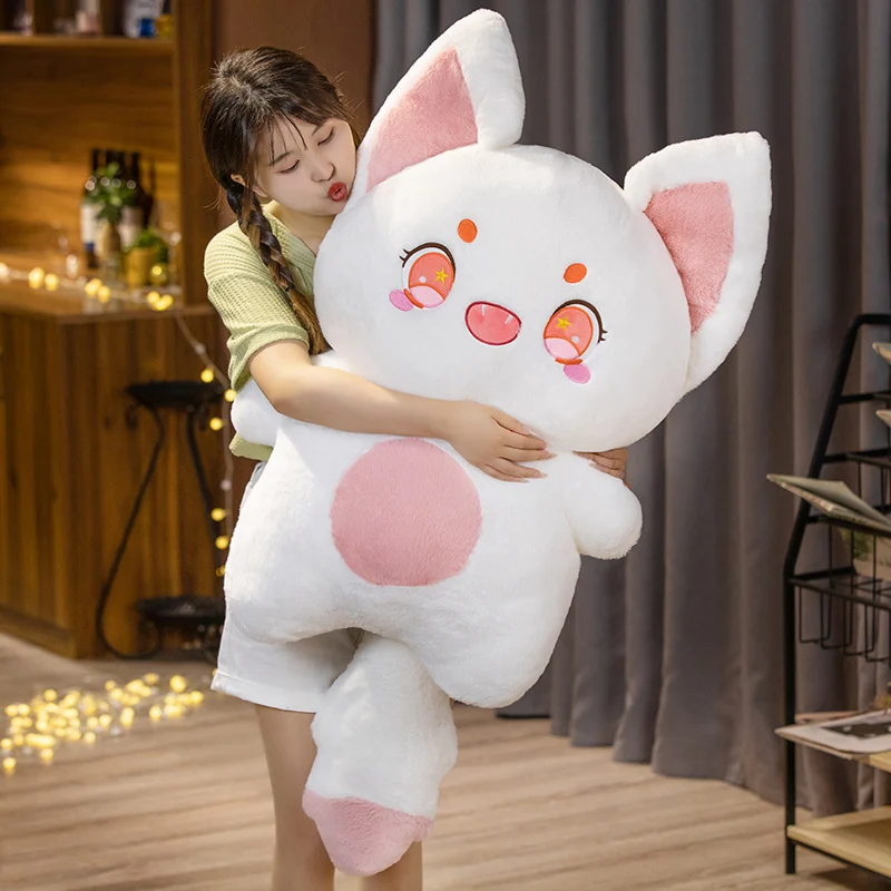 50-90CM New Cat Doll Cute Furry Cat Stuffed Animal Pillow For Children Kids Christmas Gifts