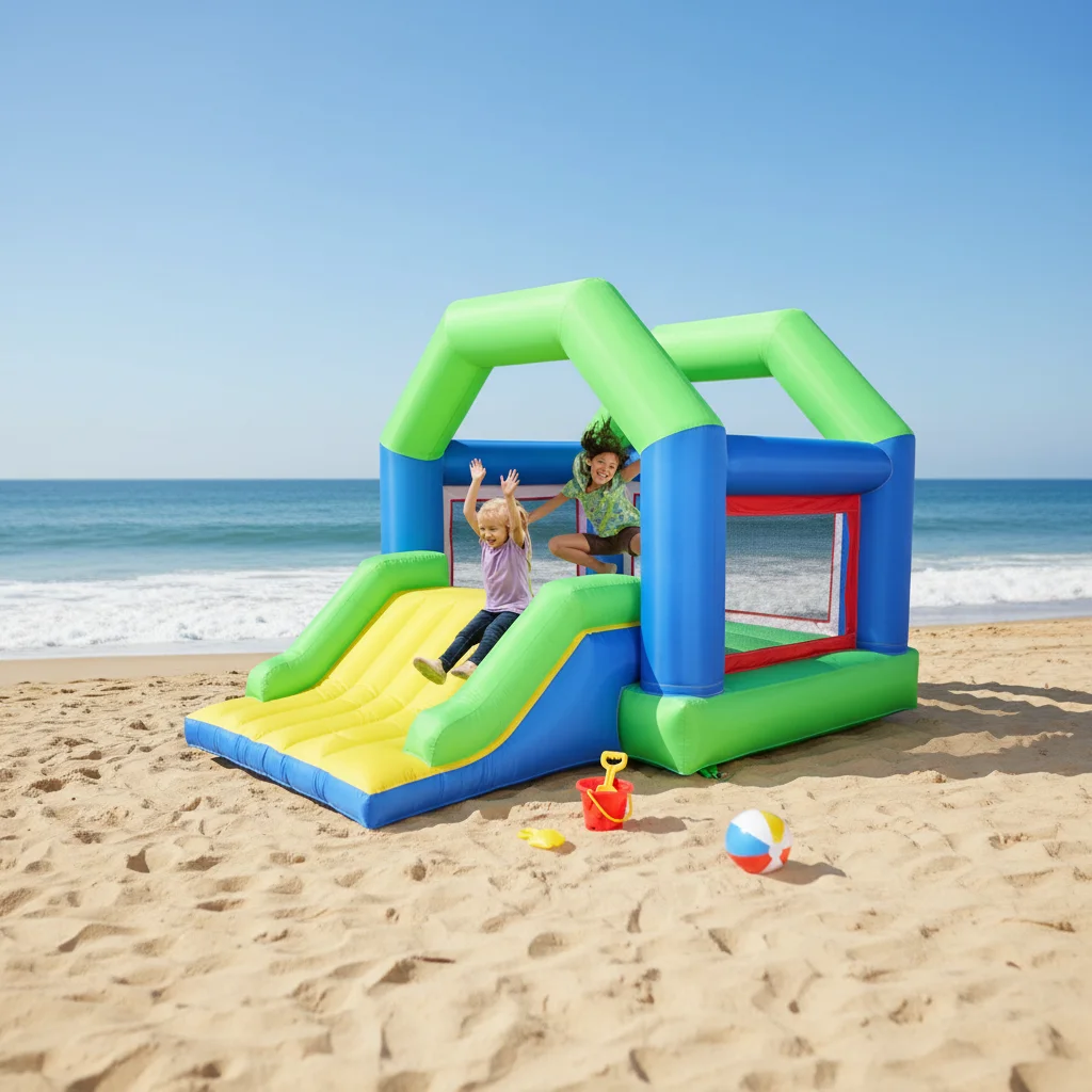 Inflatable Castle Bouncy House Outdoor Indoor Family Small Home Use Slide and Trampoline Kids Children Toys