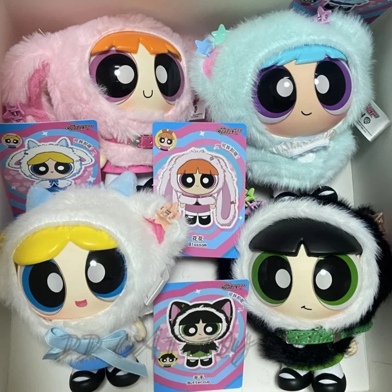 

Toptoy X The Powerpuff Girls Cape Cross-Dressing Vinyl Doll Blind Box Anime Cartoon Toys Change Clothes Decor Keychain Pendant