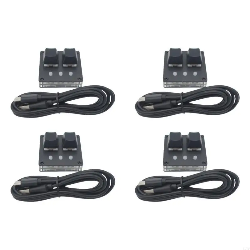 

4X7E 2 Key Customize Keyboard Switches Optional with Color LED Lighting Type C Port