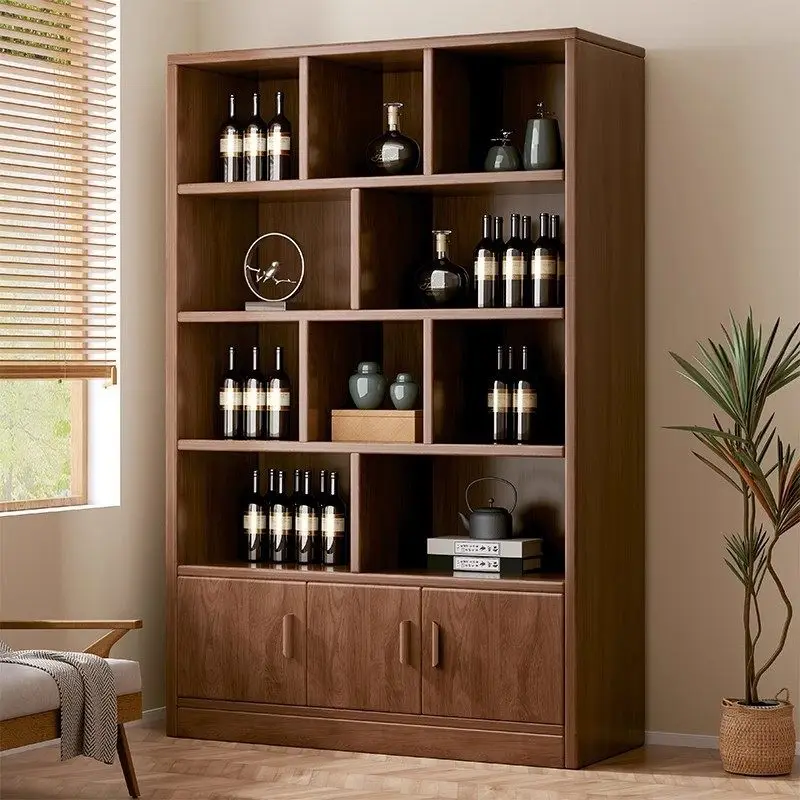 

New Chinese Sleek Wine Cabinet Ecological Board Commercial Wine Cabinet Rack Locker Simple Bar Furniture Juomakaappi XY50JG