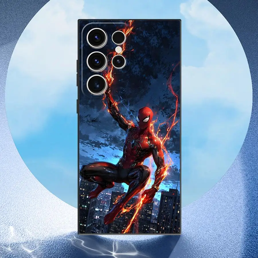 Marvel Cool Spider Man Custodia morbida nera per Samsung Galaxy S24 S24Ultra S25 Ultra S20 FE S22 Plus S21 + S21 S23 FE