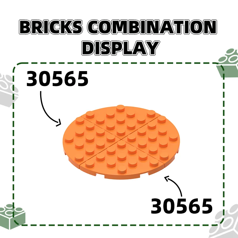 Wange 58 sztuk/partia 30565 okrągły narożnik 4X4 klocki MOC akcesoria kompatybilne z cegłą zabawki dla dzieci pudełko