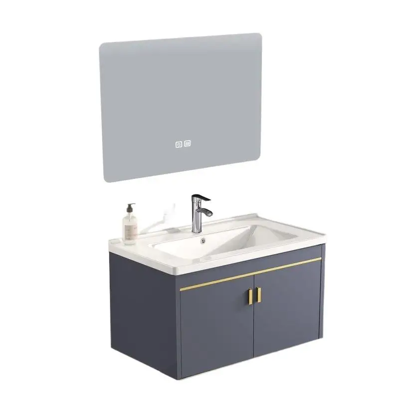 Simple bathroom cabinet washbasin cabinet combination wall-mounted toilet washbasin balcony washbasin