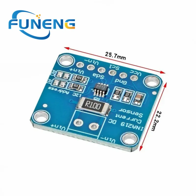 5PCS INA219 Bi-directional DC Current Power Supply Sensor Breakout Module DIY 3V-5V IIC I2C Power Monitoring Sensor Module