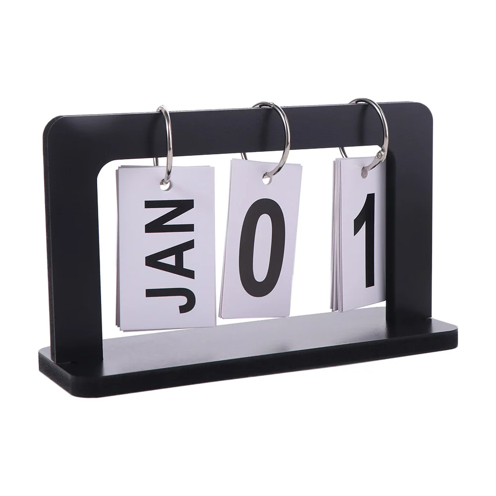 

Home Decor INS Wooden Calendar Nordic Style Solid Desktop Schedule Durable Creative Perpetual Calendar Home