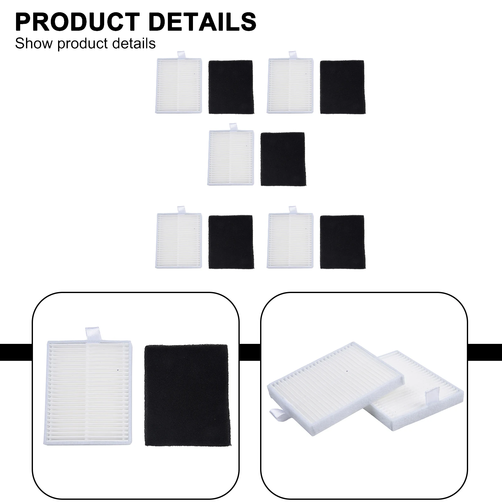 Nuovissimo filtro domestico filtro netto spazzatrice parti plastica + carta da filtro sostituzione accessori bianchi pulizia