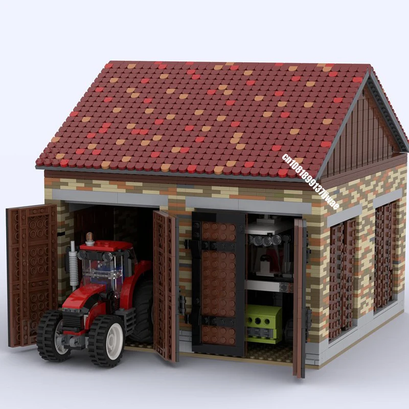 New City Hot Selling Street View Moc Modular Farm Shed Truck Model Building Blocks DIY creative ideas Kids Toys Birthday Gift