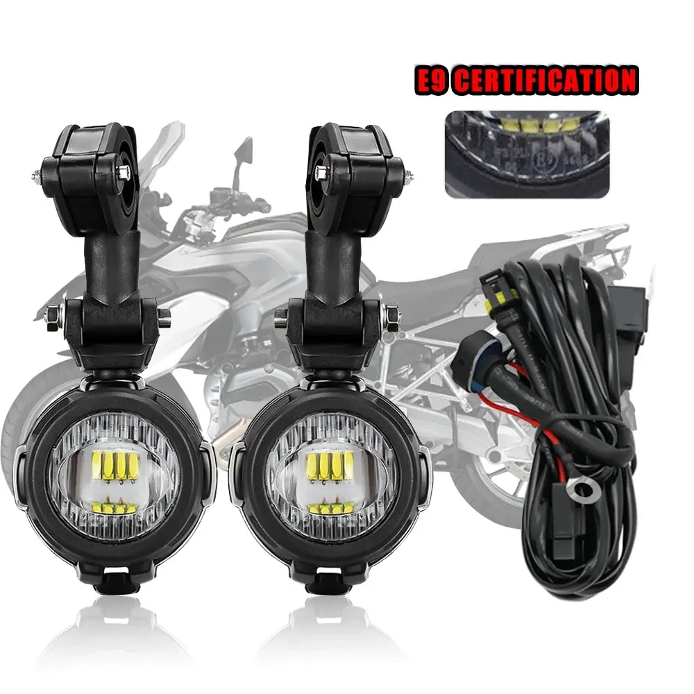 Motorcycle Front Fog Light Led Spot Driving Lamps For BMW R1200GS LC/ADV F800GS F700GS F650 K1600 LED Auxiliary Light 40W