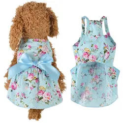 Good Dog Dress Cotton Super Soft Eye-catching Medium Dog Cat Floral Dress Pet Summer Clothing  Pet Clothes Flower Pattern