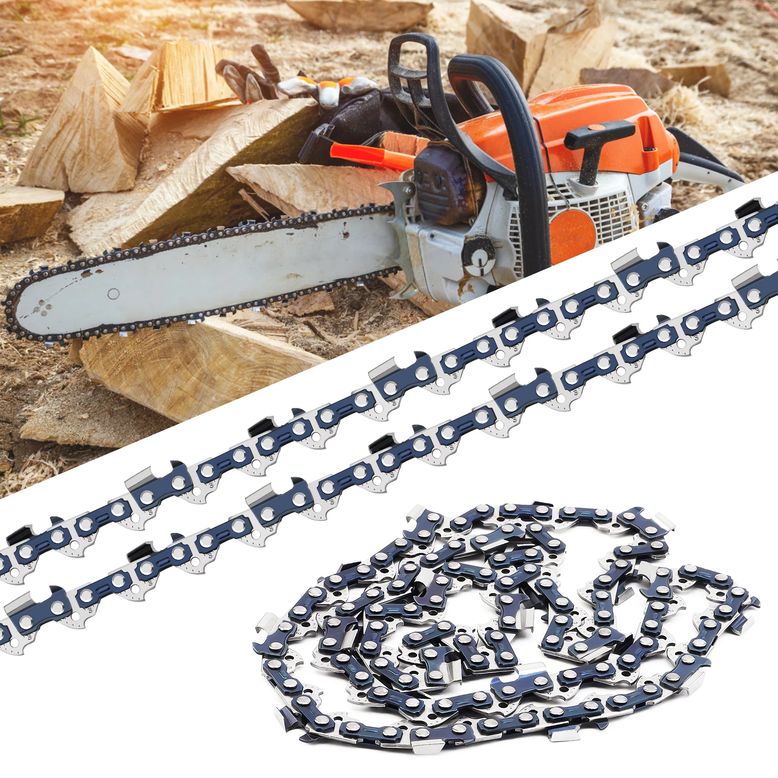 

20 inch 0.325 inch Pitch 0.058 inch Gauge 76 Drive Link Chainsaw Chain Fit for Husqvarna ,#65 Manganese Steel Saw Chain