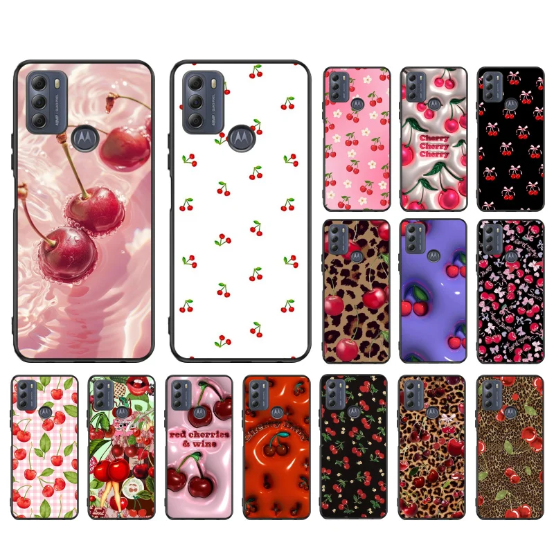 

Cherry Phone Case For Moto Edge 50 40 Pro Edge 40 30 Ultra Neo Fusion G Power G Stylus G Play E32 E20 E40