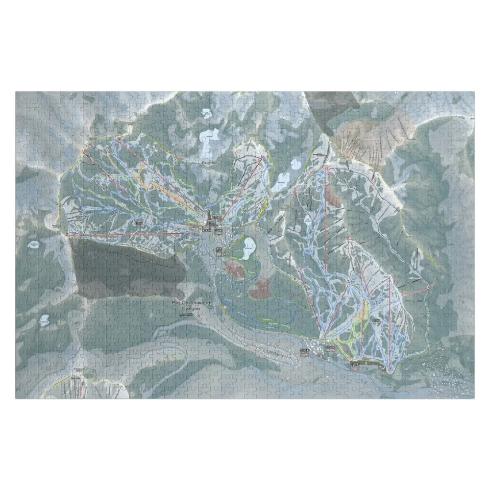 Big Cottonwood Canyon Trail Map Jigsaw Puzzle Custom Gift Personalized Gift Custom Child Gift Puzzle