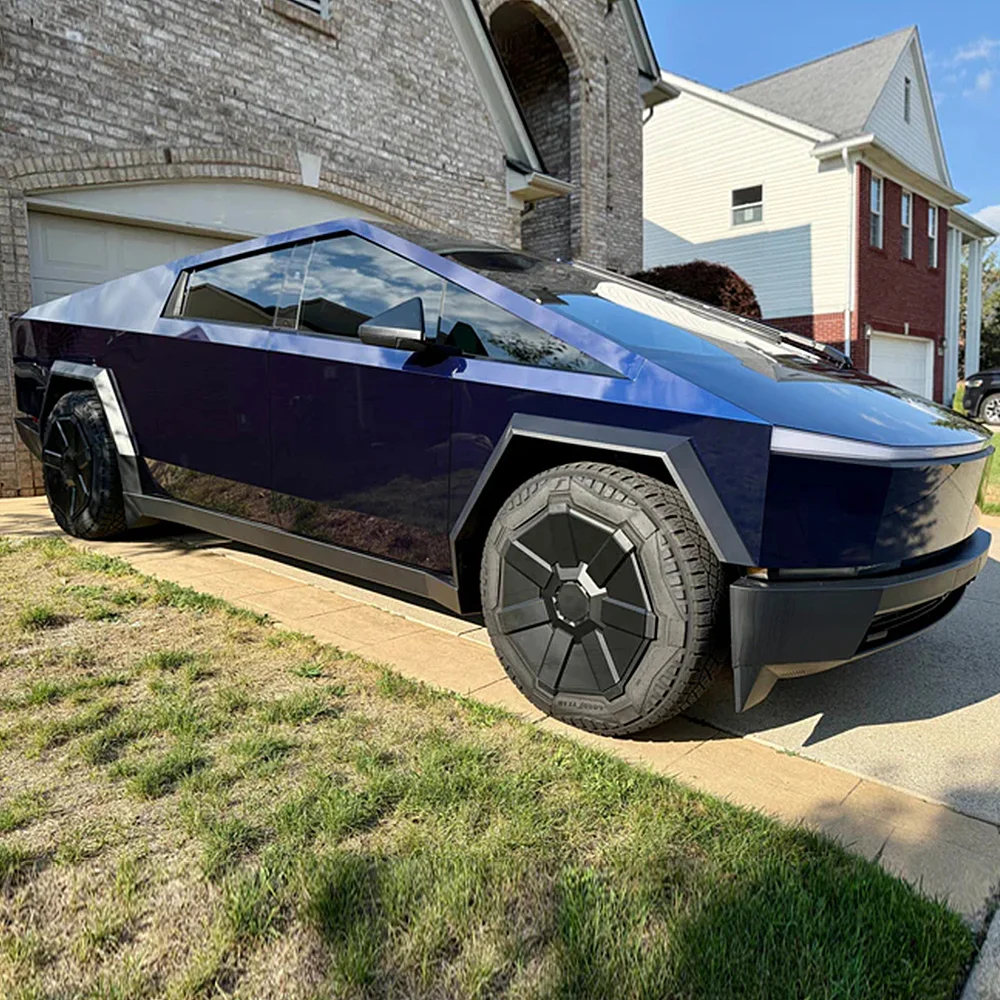 

Precut PPF For Tesla Cybertruck 2024-2026 Paint Protection Film DIY Color Dark Purple Grape PET Color Changing Film Anti-Scratch