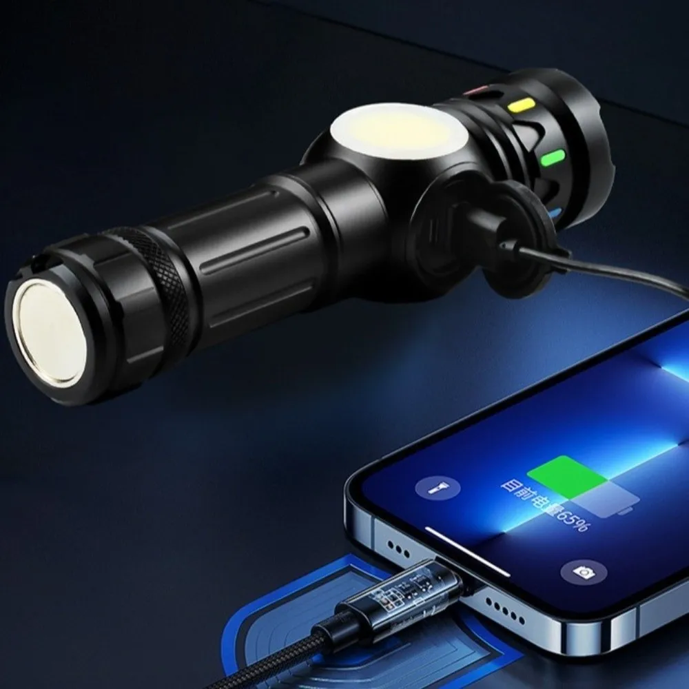 USB oplaadbare LED-zaklamp Zoeklicht Waterdicht Campinglicht Transformator Focal Magnetische aantrekkingskracht Draagbare verlichting