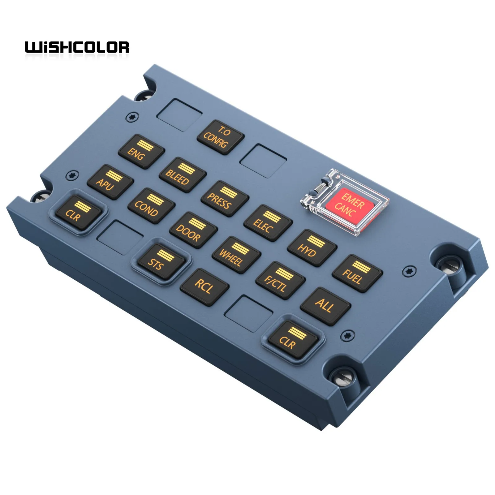 Hamgeek WINWING ECAM Flight Simulation Panel with EMER CANC Push Button Support for X-Plane MSFS Flight Game Simulators