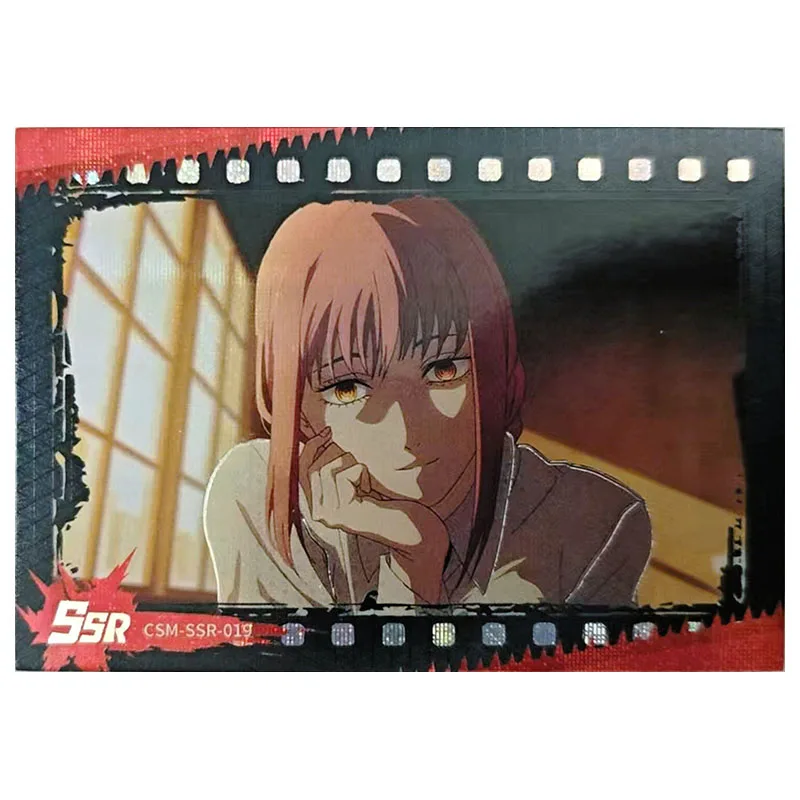 Anime Chainsaw Man Rare SSR Carta da collezione Hayakawa Aki Denji Makima Power Yoshida Hirofumi Giocattoli per ragazzi Regalo di compleanno