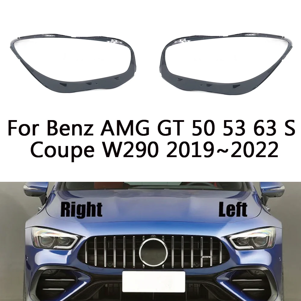 

For Mercedes-Benz AMG GT 50 53 63 S Coupe W290 2019~2022 Car Front Headlight Lens Cover Auto Case Headlamp Glass Lampshade