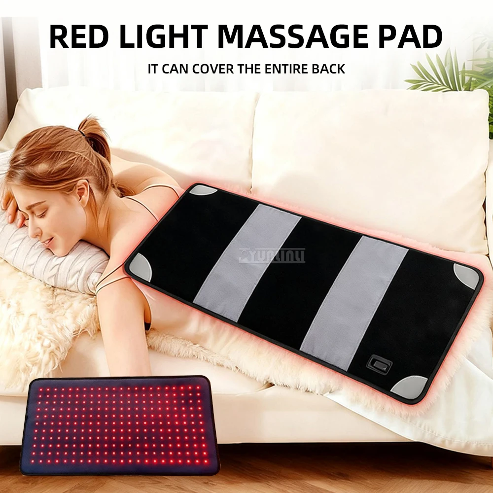 

LED Red Light Therapy Blanket 242 Lights Large Size with Belt Support 850nm