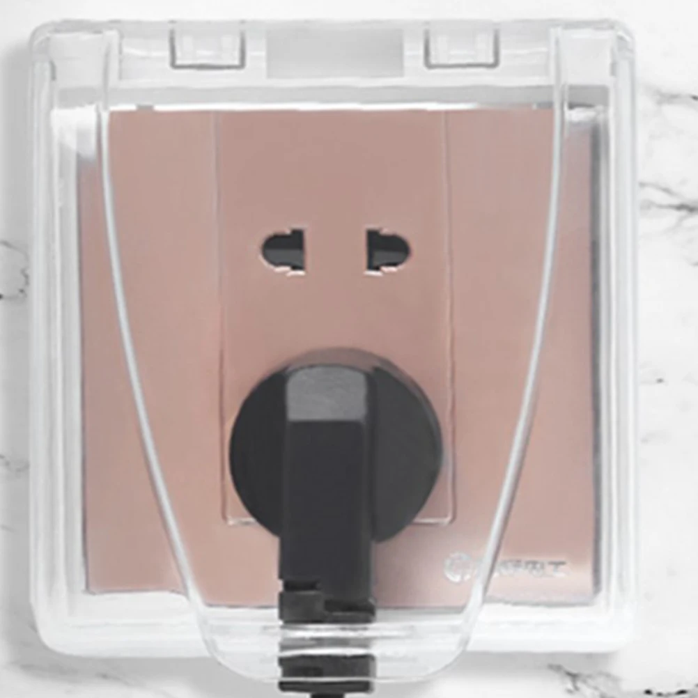 

4pcs 90-Degree Splash-Proof Switch Protection Box Durable Pc Material Waterproof Outlet Case Household Cover Wall Protector