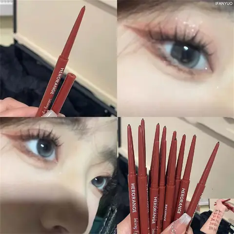 12Colors Ultra Fine Eyerelinr Gel Pen Waterproof Matte Brighten Lying Silkworm Pencil Quick Drying Pink Brown Eye Shadow Makeup