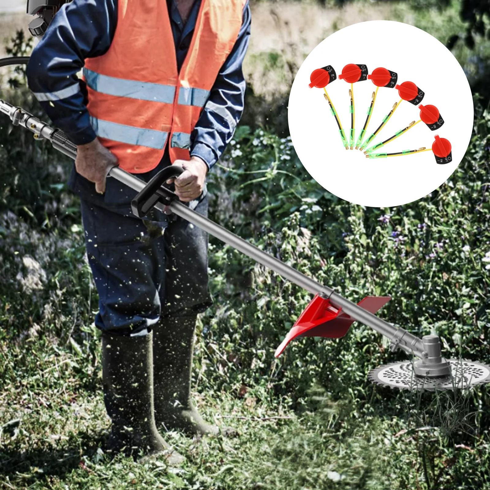 

5pcs 5 PCS Lawn Mower Switch Pull Start Assembly for Generators Powered Engine Automotive Accessories