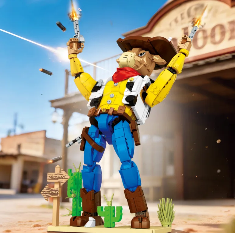 

Коллекционная модель вестерн-ковбоя 7080: развивающий конструктор-головоломка для детей, креативная игрушка-украшение, подарок на день рождения