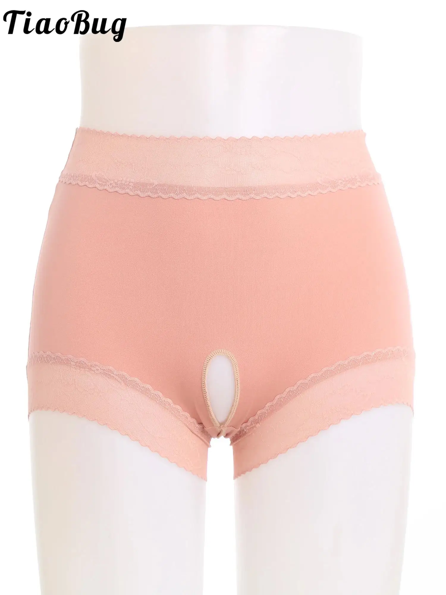 

Women Adults Sissy Crotchless Opening Butt Flaunting Briefs Underwear Lingerie Tempting Dating Night Non-removable Underpants