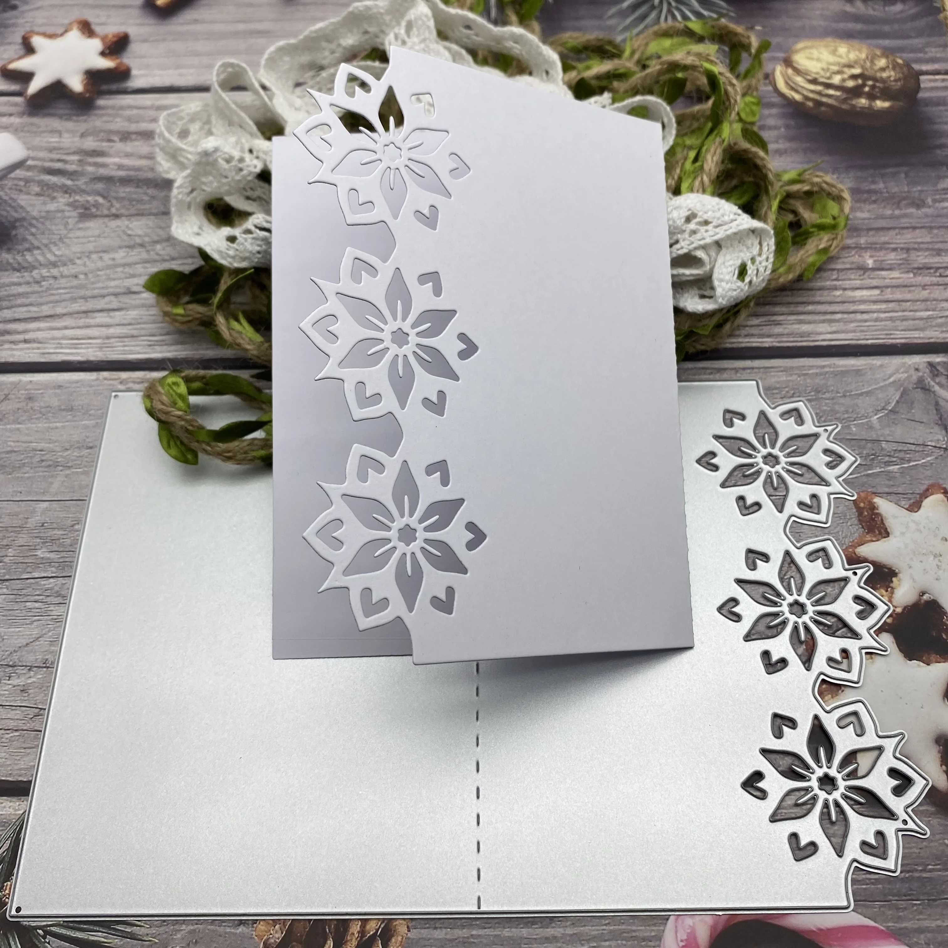 Invitation Card Metal Cutting Dies Openwork Lace Flower Butterfly Stencil Template DIY Holiday Wedding Greeting Card 2023 New