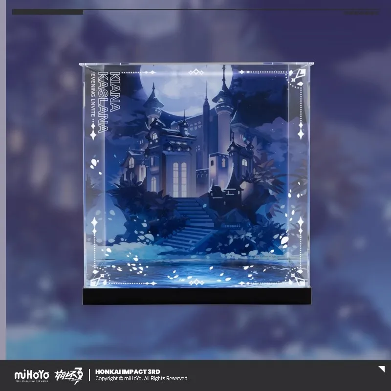 miHoYo Honkai Impact 3 Kiana-Night Invitation 1/7 Scale Figure Display Case Cosplay Game Peripheral Accessories Anime Set