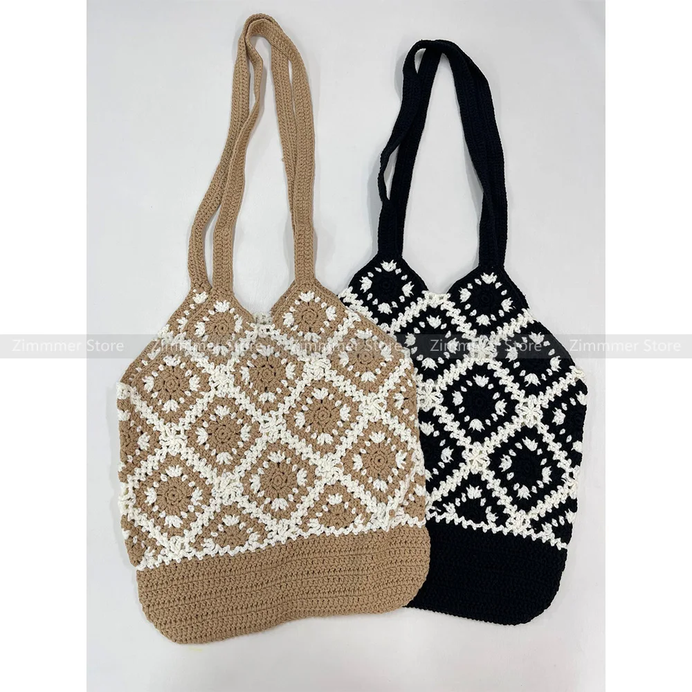 

Literary Moral Handmade Crochet Knitting Shoulder Bag Armpit Bag Holiday Bag