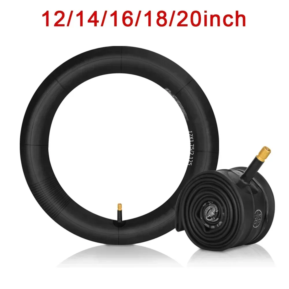 Thickened Children's Bicycle Inner Tube 12/14/16/18/20 Inch X1.75 Inner Tube Butyl Rubber Bicycle Replacement Parts