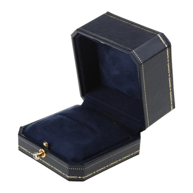 Elegant Jewellery Display Cut-off Ring Storage Box Engagement Wedding Christmas Festival Birthday Gift Box