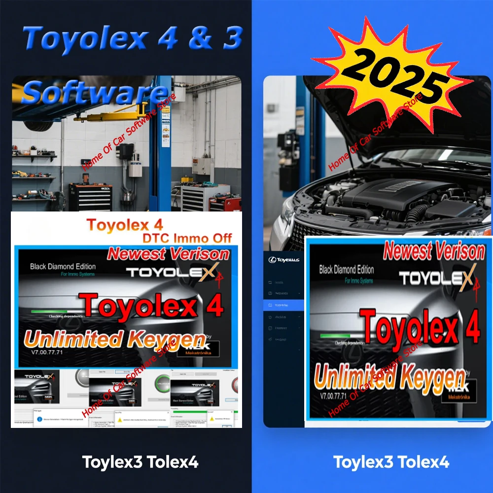 

2025 HOT! Toyolex 4 & 3 with Unlimited Keygen Denso Lexus Car DTC Disable Software Tool PK for Mascheramento