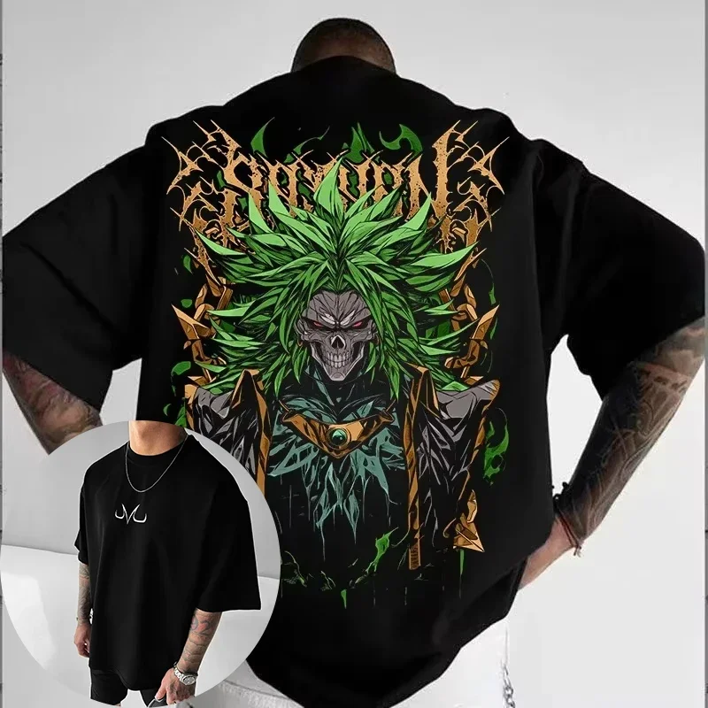 

Футболка унисекс из хлопка «Драконий шар» 2026 года, новая, с креативным аниме-принтом, в стиле Харадзюку, больших размеров, модная, свободная, повседневная, для родителей и детей