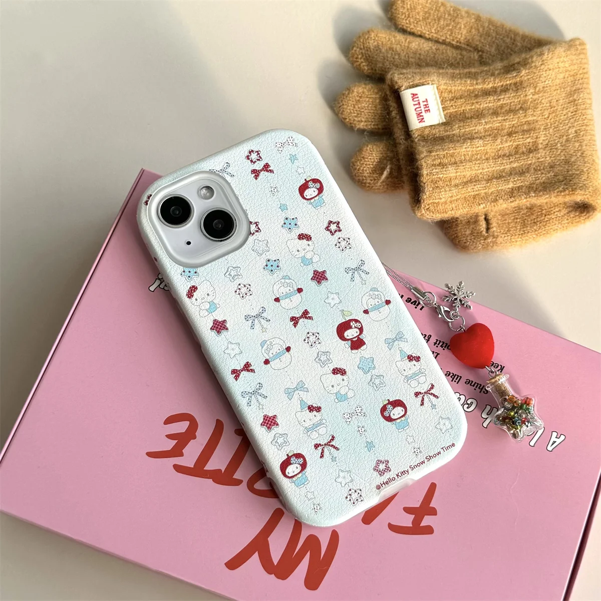 

New snowman Apple HelloKitty leather Phone Case For iPhone 16 15 14 13 Pro Max fundas iphone 15 case Protective cover 16promax