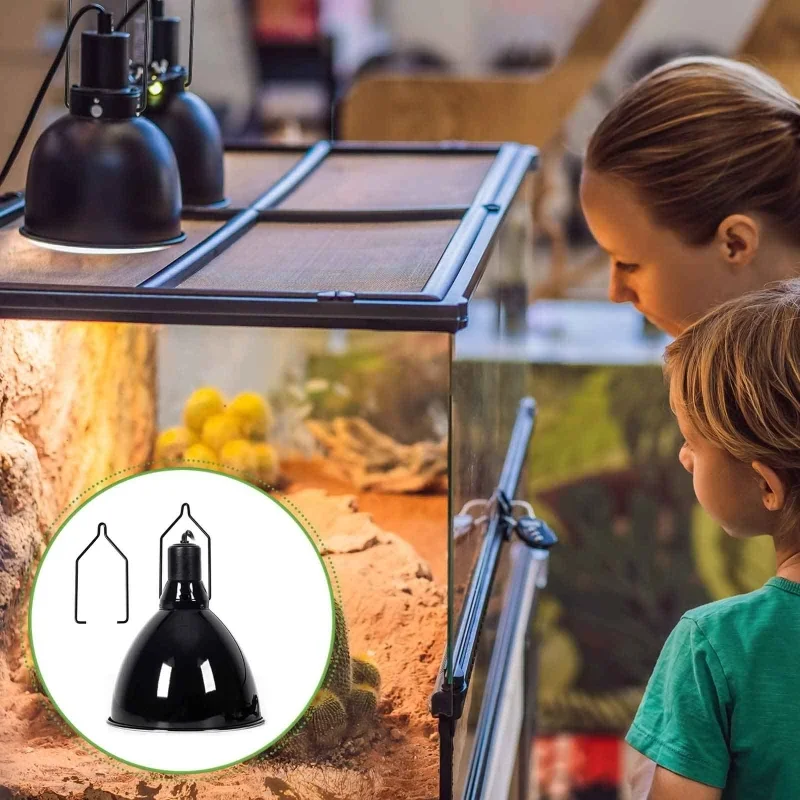 4 pezzi lampada per rettili clip supporto per lampada di calore in metallo per terrari di vetro per rettili luce di riscaldamento per drago barbuto rana