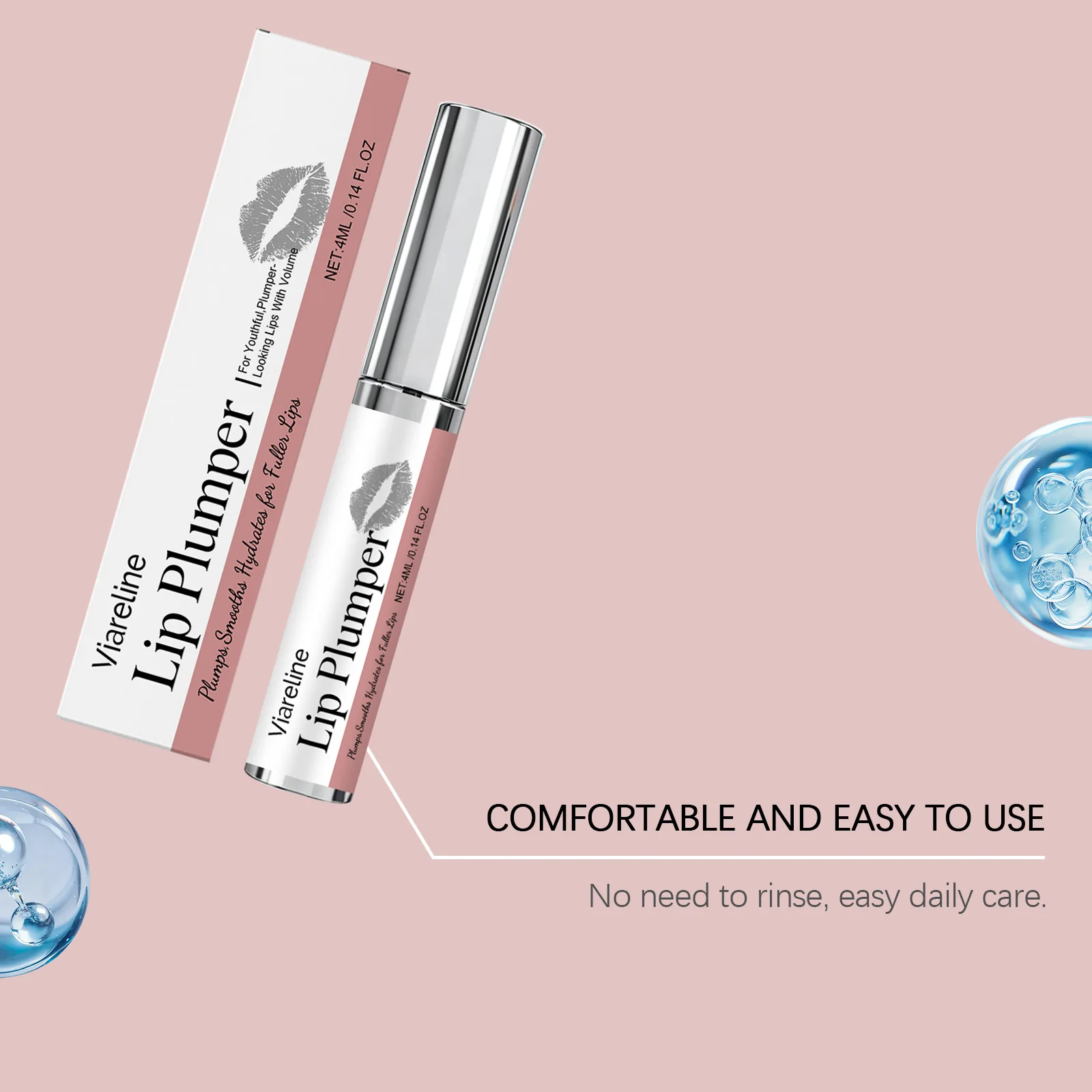 Voluminizador de Labios, Hidratación Profunda, Colágeno para Aumentar el Volumen de los Labios, Sin Parabenos, No Probado en Animales, Vegano, Hidratación Duradera, Humectación Profunda