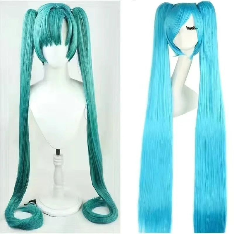 مجموعة الحظ VOCALOIDHatsune الإصدار القياسي المستقبلي Hatsune MilaMikuTiger مشبك الفم ذيل حصان مزدوج COSWig