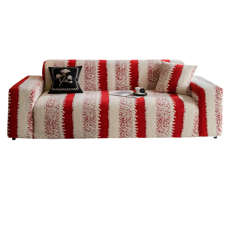 

All-inclusive red Christmas sofa cover with a festive atmosphere, anti-cat scratch elastic protective cover