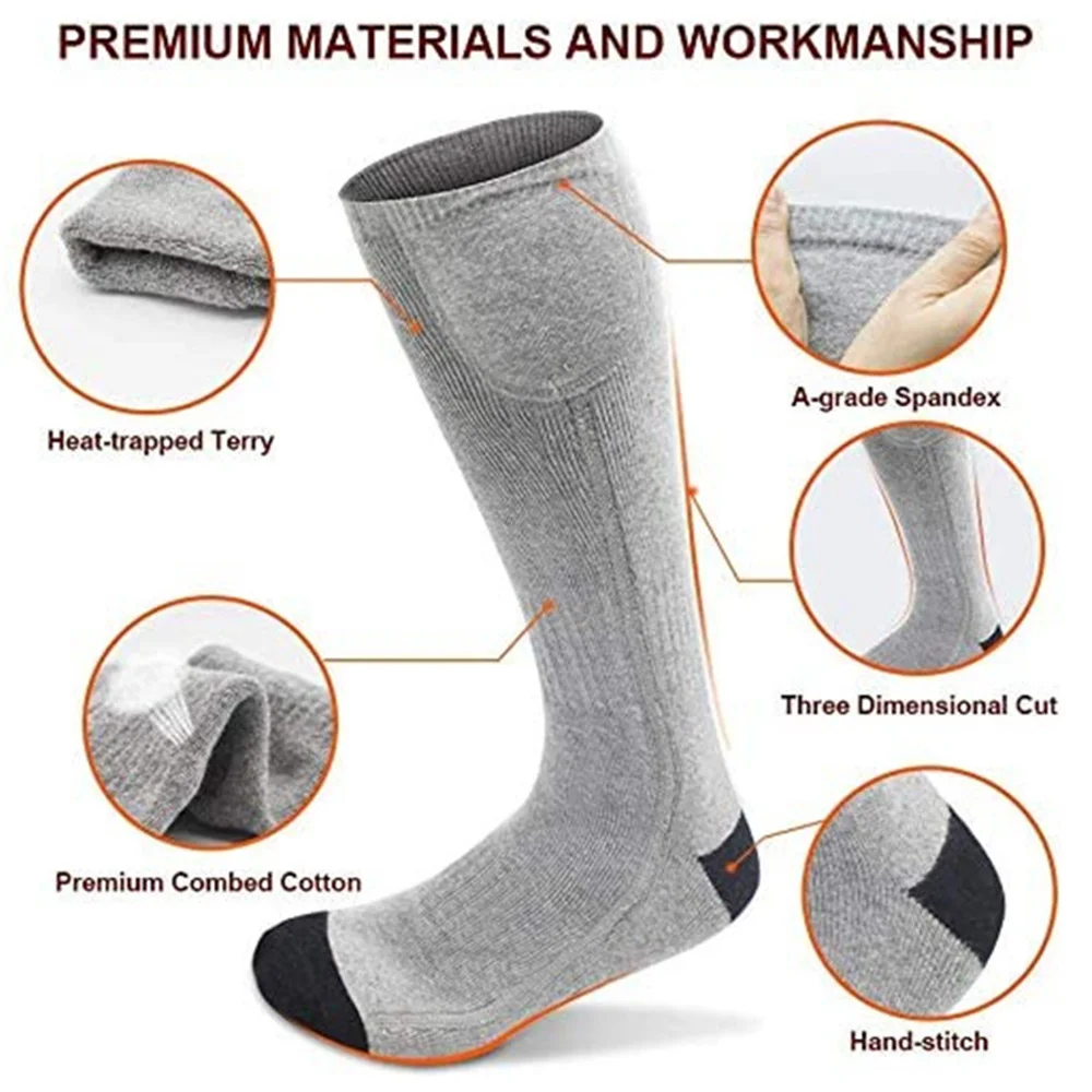 Heated Socks Winter Gadgets Heat Cycling Motorcycle Boots Thermals Sports and Entertainment Insoles Heated Sock Man Fishing Warm