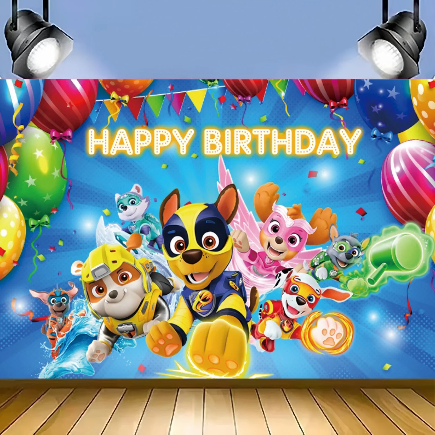 Paw Patrol Birthday Backdrop Decoration Party Photography Background Puppy Wall Photo Studio Banner Dog Poster Photo Studio
