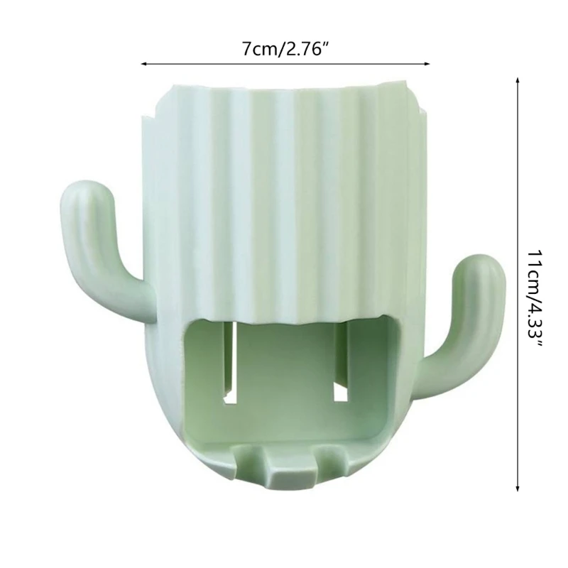 Dropship organizzatore drenante portaspazzolino per dentifricio cactus montato a parete
